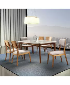 Sala de jantar 6 cadeiras Florença Tradição Móveis