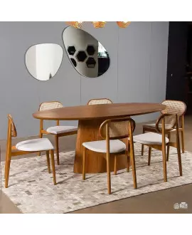 Sala de jantar Arezzo 6 cadeiras Tradição Móveis