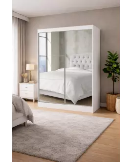 Guarda Roupa com 2 Portas Espelhado Sapphire -Grand Line