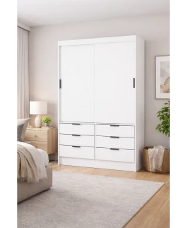 Guarda Roupa 6 Gavetas 2 Portas de correr Sunset-Grand Line