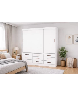 Guarda Roupa 9 Gavetas 3 Portas Sunset-Grand Line