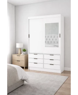 Guarda Roupa 6 Gavetas 1 espelho Sunset-Grand Line