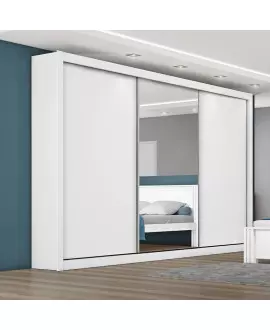 Guarda Roupa Casal com Espelho Costas 3mm - Toronto - Móveis Europa