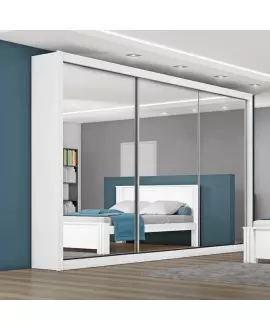 Guarda Roupa Casal Espelhado Costas 3mm - Toronto - Móveis Europa
