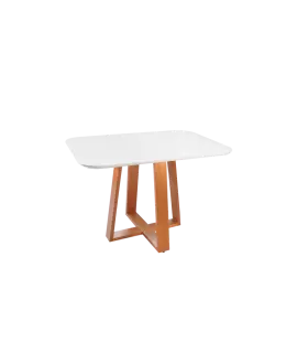 Mesa de Jantar Madeira Maciça com Vidro - Verona - Star Móveis