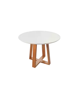 Mesa de Jantar Redonda com Vidro 1,10m - Verona - Star Móveis