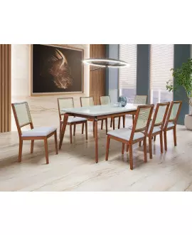 sala de jantar jade 8 lugares art salas