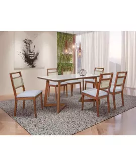 sala de jantar madeira maciça luna art salas