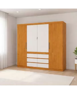 Guarda Roupa 4 Portas 6 Gavetas  Xline -Grand Line