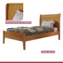 Cama Solteiro Madeira Maciça - Esmeralda - Josandro Móveis