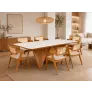 Sala de Jantar 6 cadeiras 1,60x90 com Vidro- Oslo-Sala Nobre