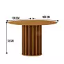 Mesa de Jantar Redonda Ripada 1,08m  Floral - Arbo Design