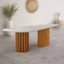  Mesa de Jantar Orgânica com vidro 2 Torres 2x1 Arbo Design