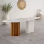 Mesa de Jantar Orgânica com vidro 2 Torres 2x1 Arbo Desig