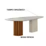 Mesa de Jantar Orgânica com vidro 2 Torres 2x1 Arbo Desig
