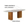 Mesa de Jantar Orgânica com vidro 2x1- Iza  Arbo Design