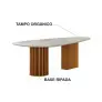  Mesa de Jantar Orgânica com vidro 2 Torres 2x1 Arbo Design