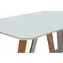 Mesa de Jantar com Vidro Madeira Maciça - Minimal - Sheldon Móveis