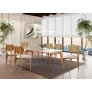 Sala de Jantar Moderna Madeira Maciça 6 Cadeiras 1,60x1,0m - Hibisco - Harmonia Salas