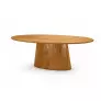 Mesa de Jantar Oval 2,20x110 laminada Atenas Imperial Móveis