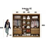 Guarda Roupa Casal Ripado com Espelho 3 Portas 6 Gavetas - Royale - Móveis Novo Horizonte