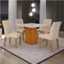 Sala de Jantar 4 Cadeiras 100%MDF 90x90 Natal Arbo Design
