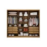 Guarda Roupa 12 prateleiras 6 Gavetas Lumem GLASS - Novo Horizonte 