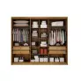Guarda Roupa 4 Gavetas 12 Prateleiras GLOW GLASS - Novo Horizonte 