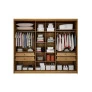 Guarda Roupa 12 Prateleiras 4 Gavetas Lumem GLASS - Novo Horizonte 