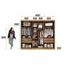 Guarda Roupa 6 Portas 4 Gavetas  VITRINE GLASS - Novo Horizonte 