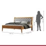 Cama Casal Queen Estofada 1,60m - Vivare - Josandro Móveis