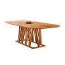 Mesa de Jantar Moderna Madeira Maciça - Granada - Harmonia Salas