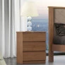 Mesa de Cabeceira com 3 Gavetas - Bari Gold - Cumaru 