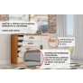 Cômoda para Quarto com Sapateira 5 Gavetas - Space