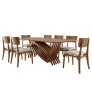 Sala de Jantar Madeira Maciça 8 Cadeiras 2,20x1,10m - Aurora - Espresso Móveis