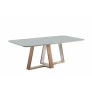 Mesa de Jantar com Vidro Madeira Maciça - Minimal - Sheldon Móveis