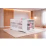 Berço com que vira Cama com  Prateleira Celinne- MobiBaby
