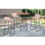 Bistrô com 3 banquetas de metal - Dubai - CM Decor