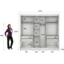 guarda roupa casal 3 portas diamond novo horizonte