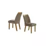 Cadeiras para Mesa de Jantar Estofada - Dara - LJ Móveis