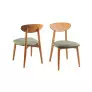 Kit 2 Cadeiras Moderna em Madeira Maciça - Hórus - Requinte Salas