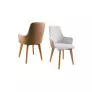 Kit 2 Cadeiras com Braço em Madeira Maciça - Safira - Requinte Salas