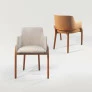Cadeiras para mesa de jantar estofada moderna 