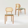 Cadeiras para mesa de jantar moderna encosto de telinha - Lírio