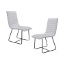 Cadeiras para mesa de jantar base em metal - Cristal