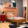 Cama solteiro 100% MDF - Safira - Tcil móveis