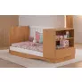Berço com que vira Cama com  Prateleira Celinne- MobiBaby