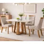 Sala de Jantar 4 cadeiras 1,20 x80 - Bromélia - Domus Móveis