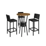 Bistrô Completo Ripado com Cooler com 3 Banquetas - Bar - Paonanda Decor