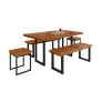 Conjunto para Área Gourmet 8 Lugares 2,0x0,90m - Capri - Paonanda Decor